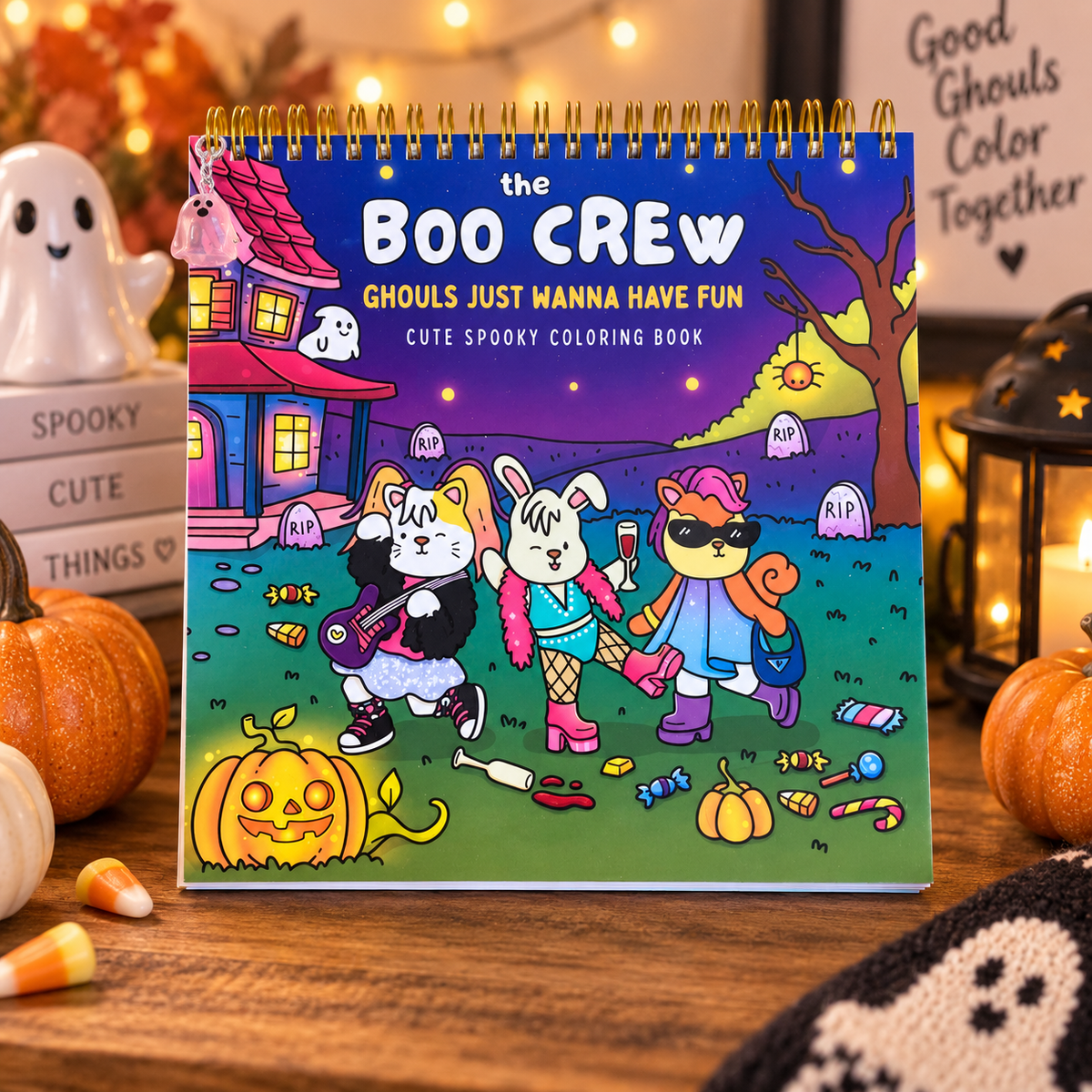 The Boo Crew Spiral-bound Coloring Book