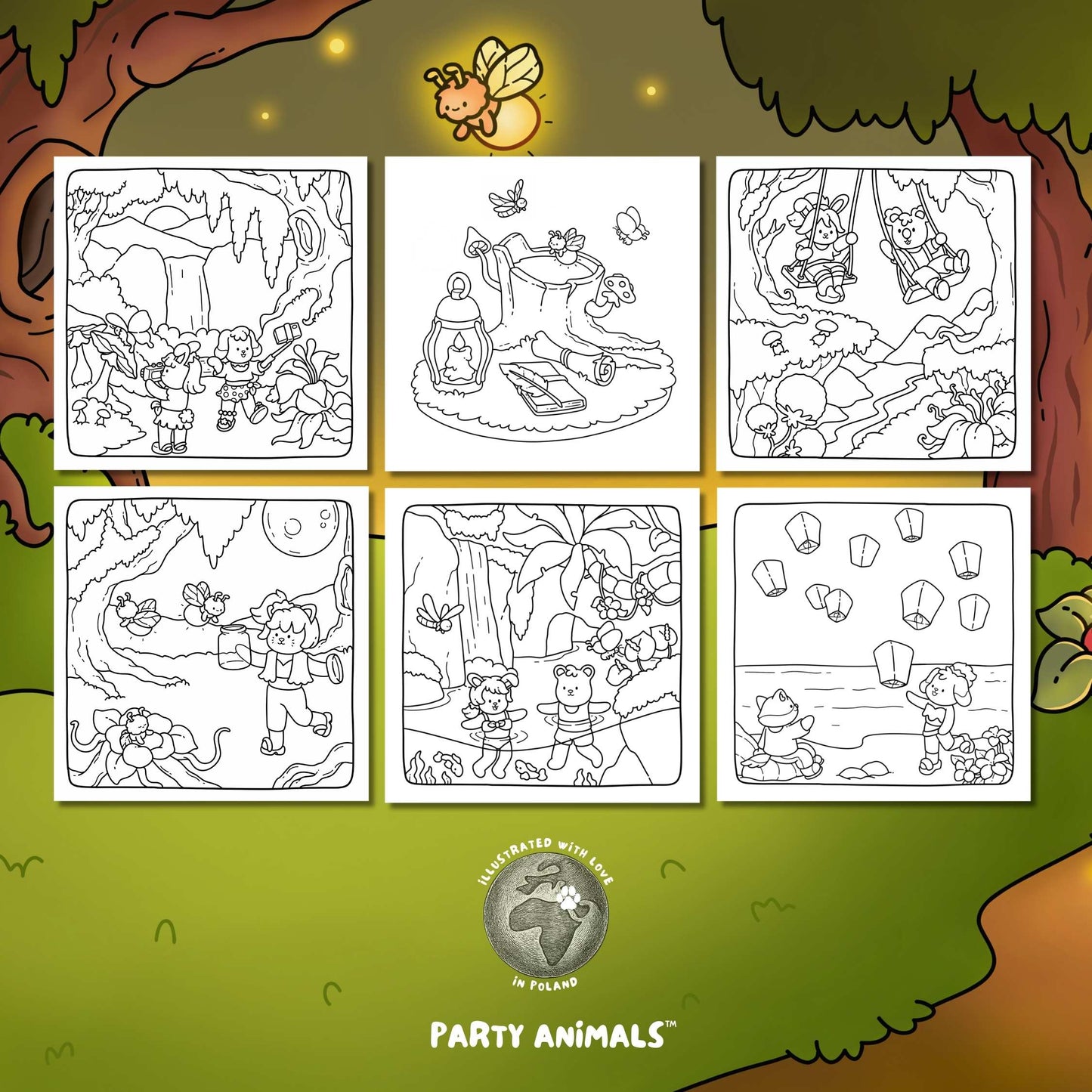 Into Wanderland Coloring Book (Gold Spiral-bound)