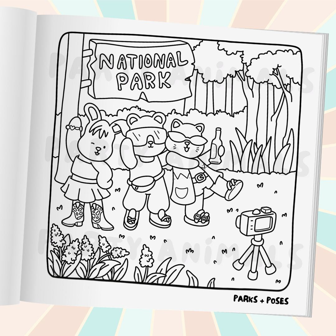 Road Trippin' Coloring Book (Gold Spiral-bound w/Charm)