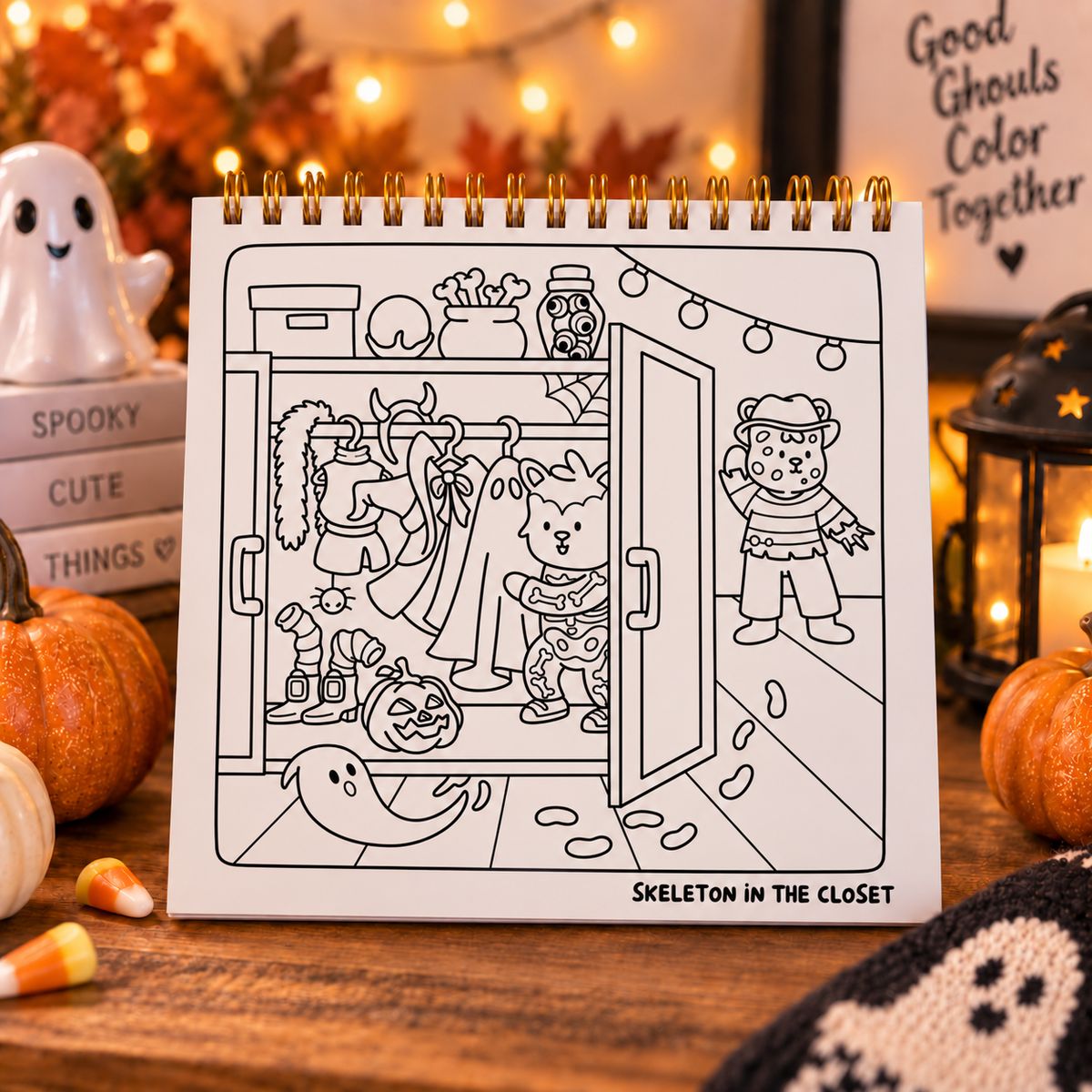 The Boo Crew Spiral-bound Coloring Book
