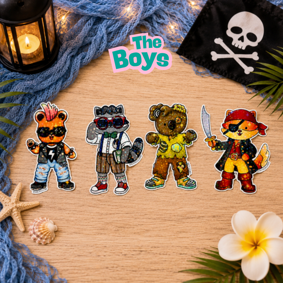 Summerween Artist Sticker Collab and Character Cards Set