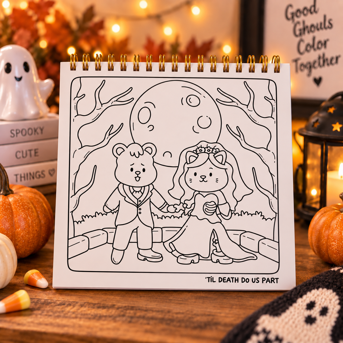 The Boo Crew Spiral-bound Coloring Book